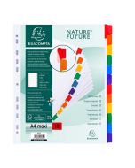 EXACOMPTA : Jeu de 12 intercalaires carte blanche et onglets couleurs plastifiés 4312E