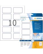 Etiquettes Badges adhésifs pour Textile - Blanc/Bleu - 80 x 50 mm : HERMA Lot de 200 Photo