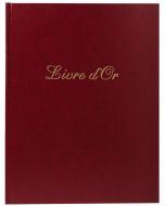 Livre d'or - Cuir Alpille - Rouge - 260 x 220 mm EXACOMPTA Visuel