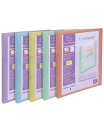 Classeur Souple Personnalisable - 2 anneaux de 15 mm - Assortiment Pastel : EXACOMPTA assort