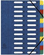 55242E EXACOMPTA  : Trieur avec élastiques Bleu photo