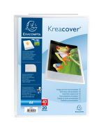 Protège-documents personnalisables de 40 vues - EXACOMPTA : 5728E Blanc transparent
