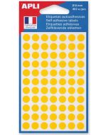 Photo AGIPA : Lot de 462 pastilles adhésives 8 mm - Jaune 111834