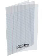 Photo Cahier Séyès / Grands carreaux Incolore - Polypro - 96 pages - 170 x 220 mm CONQUERANT :