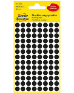 Photo Pastilles adhésives 8 mm - Noir AVERY Lot de 416 Étiquettes rondes