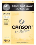 Photo Feuilles de papier dessin A3 - Noir : CANSON Mi-teintes Lot de 8