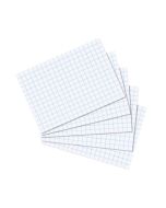 Photo Lot de 100 fiches Bristol quadrillées - 52 x 74 mm - Blanc : HERLITZ  10621456