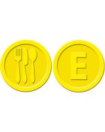SIGEL WM002 : Lot de 100 jetons contre-valeurs - Repas - Jaune