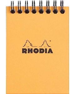 Bloc-notes quadrillé à spirale - Couverture Orange - 75 x 105 mm A7 RHODIA 