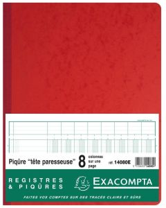 Photo EXACOMPTA 14080E Registre de 8 colonnes 320 x 250 mm