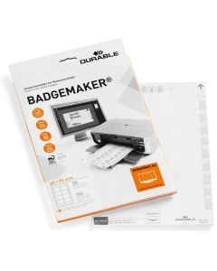 Bristols PC pour Badges - 90 x 60 mm : DURABLE Lot de 160 Visuel