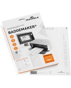 Feuilles d'impression PC pour Porte-noms - 210 x 61/122 mm : DURABLE Lot de 20 Visuel
