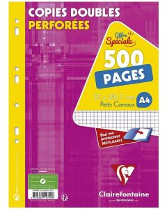 CLAIREFONTAINE Copies doubles Petits Carreaux - 210 x 297 mm