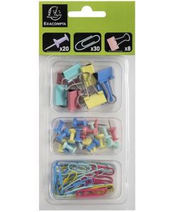 Kit d'attaches - 58 pièces - Assortiment : EXACOMPTA Aquarel image