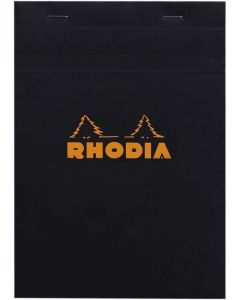 Bloc-Notes quadrillé - 148 x 210 mm A5 : RHODIA N°16 Couverture Noir Visuel