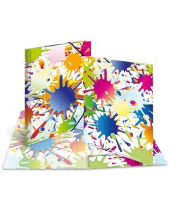 Chemise à élastiques A4 - Motif Tâches de couleurs Design : HERMA image