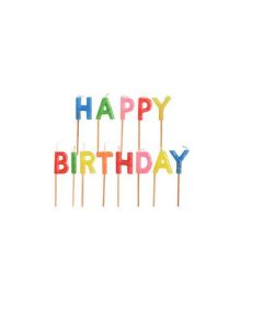 Bougie d'anniversaire HAPPY BIRTHDAY : PAP STAR