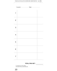 Lot de 10 Blocs PIZZA - Autocopiants Dupli - 235 x 92 mm - 2209 ELVE