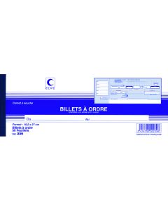BILLETS A ORDRE Carnet à souche (Elve 239)