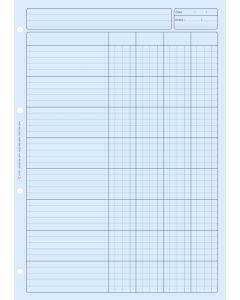 BLOC AUDIT BLEU : 4 colonnes avec en-tête (ELVE 2642) Feuille de travail