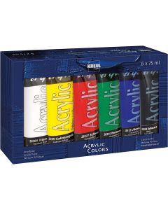 Boite de 6 Peinture acrylique EL Greco Assortiment KREUL 