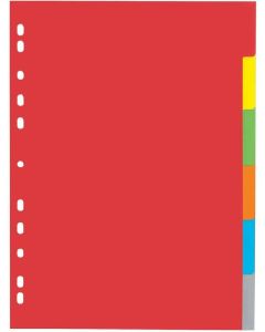 Jeu de 6 Intercalaires neutres - 225 x 300 mm - Assortiment de couleurs : PAGNA Visuel