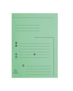 Lot de 25 Chemises rigides imprimées - Vert EXACOMPTA Super 210 Contact