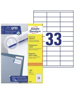 Photo Étiquettes adhésives ProNature 70 x 25,4 mm AVERY 3421