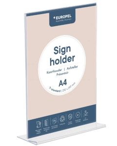 Présentoir de table droit - Portrait - A4 : EUROPEL image