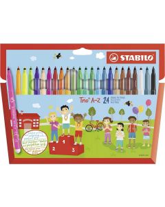 Etui de 24 Feutres - Trio A-Z - Assortiment STABILO