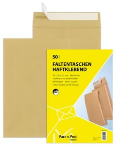 Pochettes d'expédition à soufflets - 250 x 353 mm - Marron : MAIL MEDIA Lot de 50 Visuel