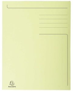 Chemise imprimée à 3 rabats 245 x 350 mm - Jaune : EXACOMPTA Forever