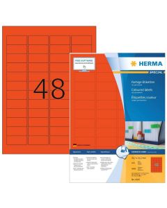 Étiquettes adhésives - 25,4 x 10 mm - Rouge : HERMA Lot de 18900 image
