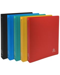 Classeur semi-rigide en PP - 4 anneaux de 30 mm - 5 couleurs assorties EXACOMPTA Visuel