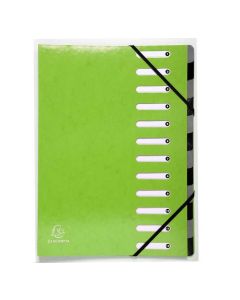 53923E EXACOMPTA  : Trieur avec élastiques  Vert anis