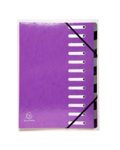 53926E EXACOMPTA  : Trieur avec élastiques Violet