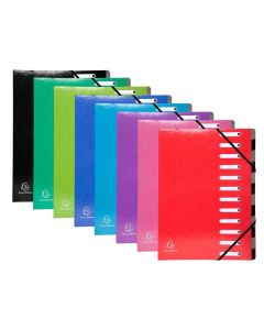 53929E EXACOMPTA  : Trieur avec élastiques  Assortiment 