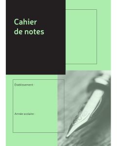 Cahier de Notes Ecole Matières préimprimées LE DAUPHIN