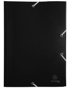 Chemise à élastiques en PP - Noir : EXACOMPTA Eco Modèle