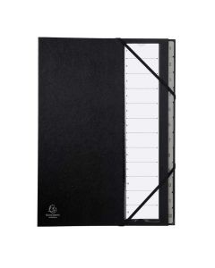EXACOMPTA : Trieur numérique - 12 compartiments - Noir 56012E