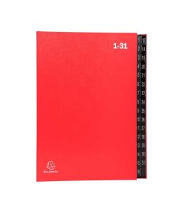 EXACOMPTA : Trieur numérique - 32 compartiments 57035E Rouge
