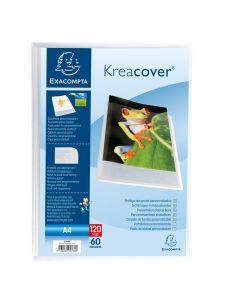 Protège-documents personnalisables de 120 vues - EXACOMPTA : 5768E Blanc transparent