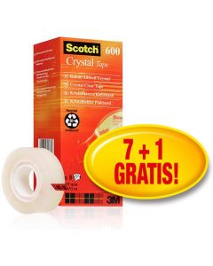 Photo Ruban adhésif Crystal Clear 600 Pack Eco - 19 mm x 33 m : SCOTCH 6-1933R8