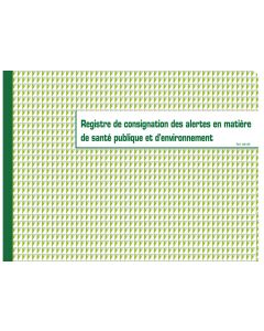 Registre Alertes pour la Santé publique et l'environnement Exacompta 6613E Livre