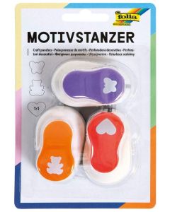 Set de 3 Perforateurs à motifs Coeur, Ours, Papillon : FOLIA image