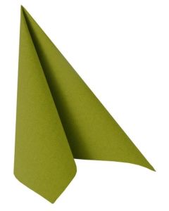Lot de 50 Serviettes en papier - Vert olive - 400 x 400 mm : PAPSTAR Royal Collection Visuel