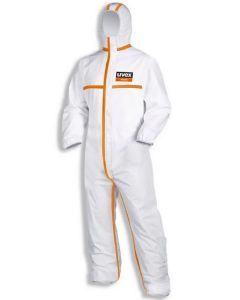 Combinaison de protection jetable 4B - Blanc/Orange - Taille M : UVEX image
