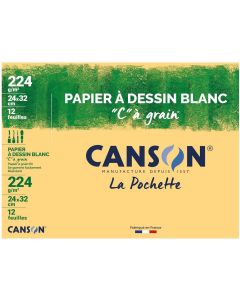 Photo CANSON 200027103 :feuilles de papier à dessin C grainé - Blanc - 320 x 240 mm