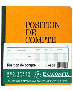 EXACOMPTA 950E : Position de compte - 210 x 190 mm Visuel