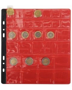 Lot de 3 feuilles numismatiques - 32 cases - Diamètre 20 à 40 mm EXACOMPTA Visuel